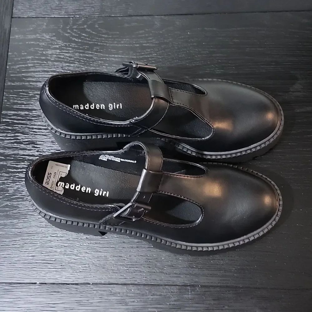 BRAND NEW MADDEN GIRL G-CRATE PLASFORM MARY JANE T-STRAP FLAT SHOE G1 - Picture 6 of 16